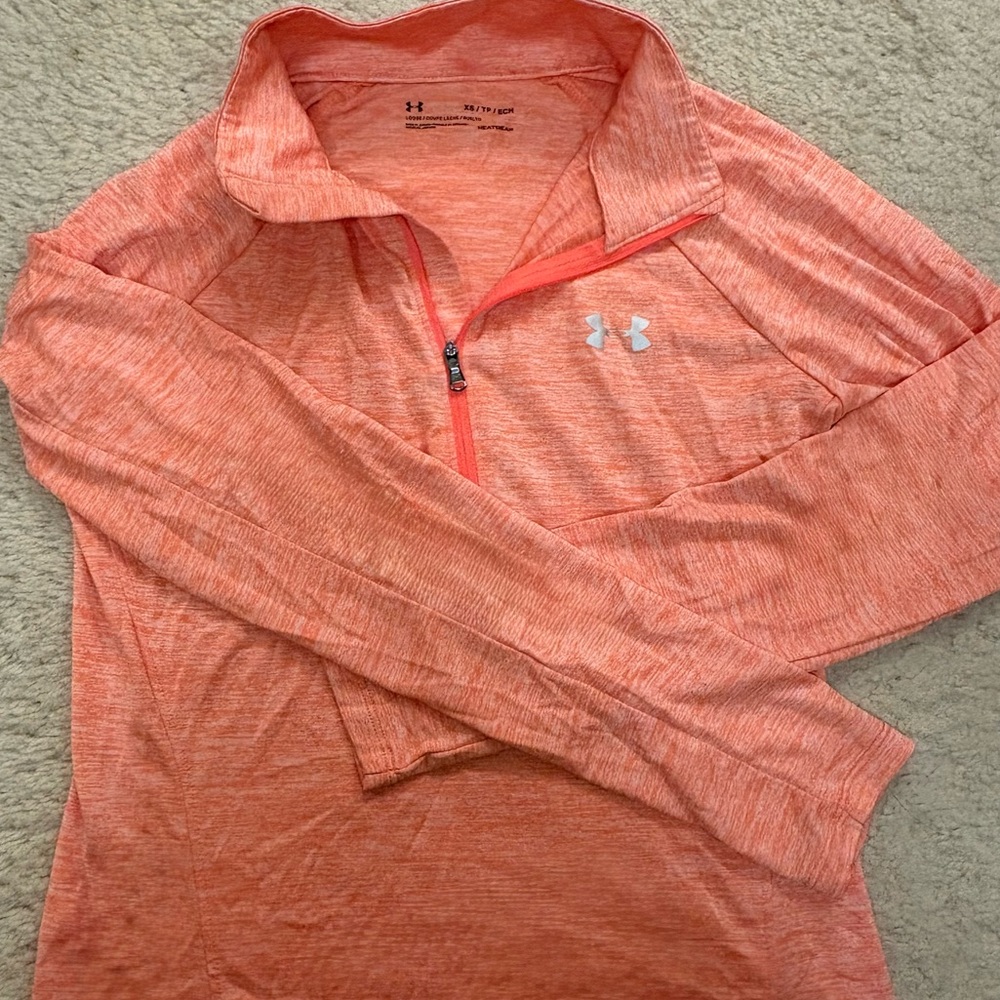 Under Armour Vibrant Orange Quarter-Zip Pullover